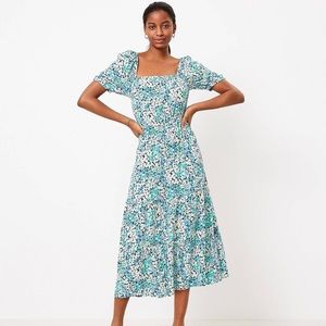 Loft Petite Floral midi dress